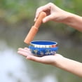thumbnail image 4 of Amdohai Blue Tibetan Singing Bowl Set with 10.5cm/4inch Handmade, 4 of 7