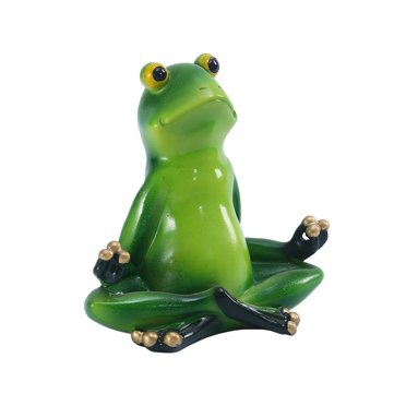 MesaSe Green Frog Statue Yoga Frog Garden Decor Statues
