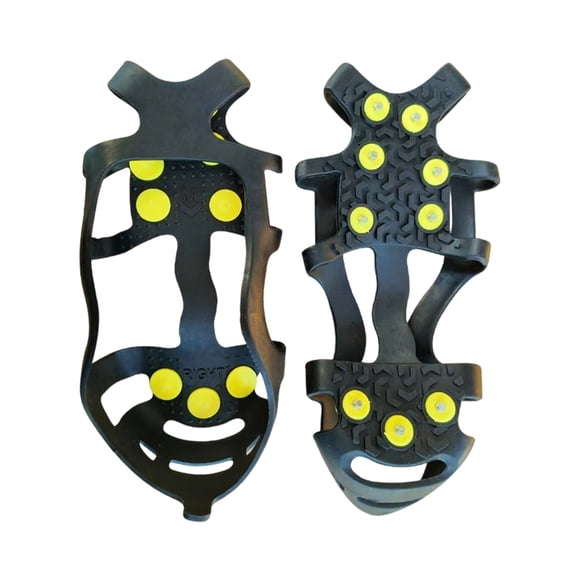 Silicone Ice Cleats for Shoes, Stretch-Over Grips with Steel Studs, Portable and Lightweight
