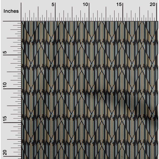 oneOone Organic Cotton Voile Fabric Chevron Stripe Print Fabric BTY 42 Inch Wide