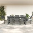 thumbnail image 1 of vidaXL 9 Piece Garden Dining Set Black Steel and Textilene, 1 of 5