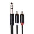 thumbnail image 1 of Heliisoer 6.35 Mm To 2RCA Cable RCA Inch Male To 2 Stereo Audio Adapter Y, 1 of 1