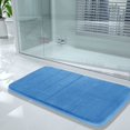 thumbnail image 2 of ORUYROP Memory Foam Bath Mat Large Size 36 x 24 Inches, Soft and Comfortable, Super Water Absorption, Non-Slip, Thick, Machine Wash, Easier to Dry for Bathroom Floor Rug, Blue, 2 of 7