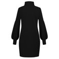 thumbnail image 4 of Fridja Robe Chandail à Col Roulé pour Femmes, Chandail à Manches Longues pour Dames, Mini Robes, 4 of 6