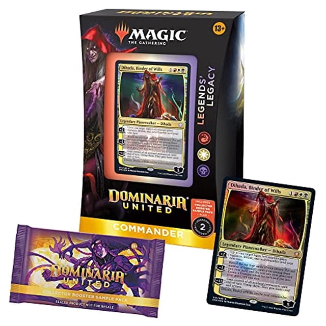 Magic: The Gathering Dominaria Unie Deck Commander – Héritage des Légendes + Paquet d'Échantillons de Booster Collector