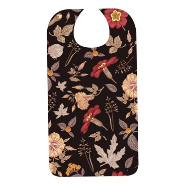 Milaget Loviver Mealtime Waterproof Printing Cotton Cloth Bib for Women Seniors Disabled type 6