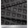 thumbnail image 2 of Soimoi Gray Velvet Fabric Square Geometric Print Fabric by Yard 58 Inch Wide, 2 of 3