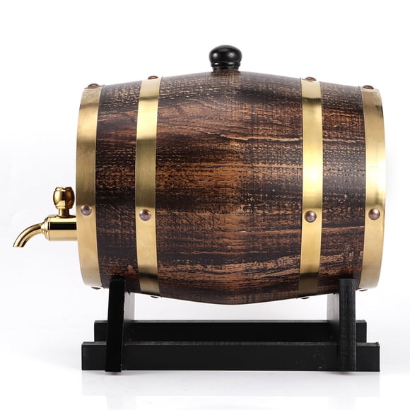 Wood Wine Barrel,3L Retro Style Oak Brandy Barrel Wine Container Leading Edge Technology
