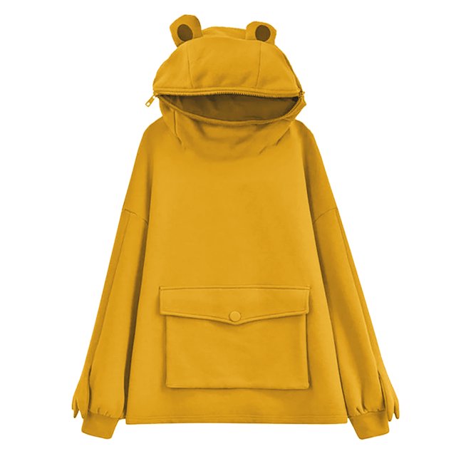 Femmes Nouveauté Frog Sweat à Capuche à Manches Longues avec Poche