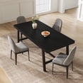 thumbnail image 3 of EastVita 71" Rectangular Dining Table for 6-10 - Farmhouse Kitchen Table, Black, 3 of 4