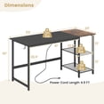 thumbnail image 3 of Costway 48" Writing Gaming Desk with Anti-tipping Device Modern Computer Workstation, 3 of 10