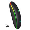 thumbnail image 2 of Wireless Bluetooth Mouse, Rechargeable USB Optical Mouse, LED Slim Mode 2.4G Wireless Mouse for Laptop, PC, Mac OS, Android, Windows, 2 of 5