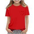 thumbnail image 3 of RXIRUCGD 2025 Vêtements d'Été pour Enfants Nouveaux T-Shirts d'Été pour Enfants Manches Raglan Manches Courtes T-Shirt Graphique Col Rond T-Shirt Filles Haut Décontracté, 3 of 5