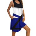 thumbnail image 2 of Ovzne Robes pour Femmes 2025 Robe Femmes Femmes Imprimé avec Poches Chemises de Nuit Sans Manches Vêtements de Nuit devant Plissé Nuisette Col Rond Robe de Nuit Robe de Printemps Imprimée Liquidation, 2 of 5