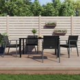 thumbnail image 1 of vidaXL 5 Piece Garden Dining Set with Cushions Poly Rattan and Steel, 1 of 5