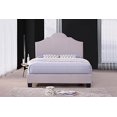 thumbnail image 2 of ViscoLogic SUNLIGHT Linen Fabric Upholstered Platform Bed (King), 2 of 3