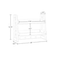 thumbnail image 3 of Kids 2-Tier Ladder Wall Shelf with Hooks - White, 3 of 5