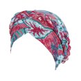 thumbnail image 1 of Maoww Turban Imprimé Confortable et Respirant Multicolore à une Seule Couche Bandeau Matériau de Qualité Bonnet pour Cheveux Accessoires pour Cheveux pour Femmes Rouge+vert, 1 of 6