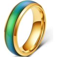 thumbnail image 1 of ORUYROP Bague de Mariage Sensorielle en Acier Inoxydable 4mm Changement de Couleur, 1 of 2