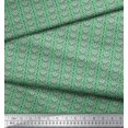 thumbnail image 2 of Soimoi Green Velvet Fabric Circle Art Geometric Decor Fabric Printed Yard 58 Inch Wide, 2 of 5