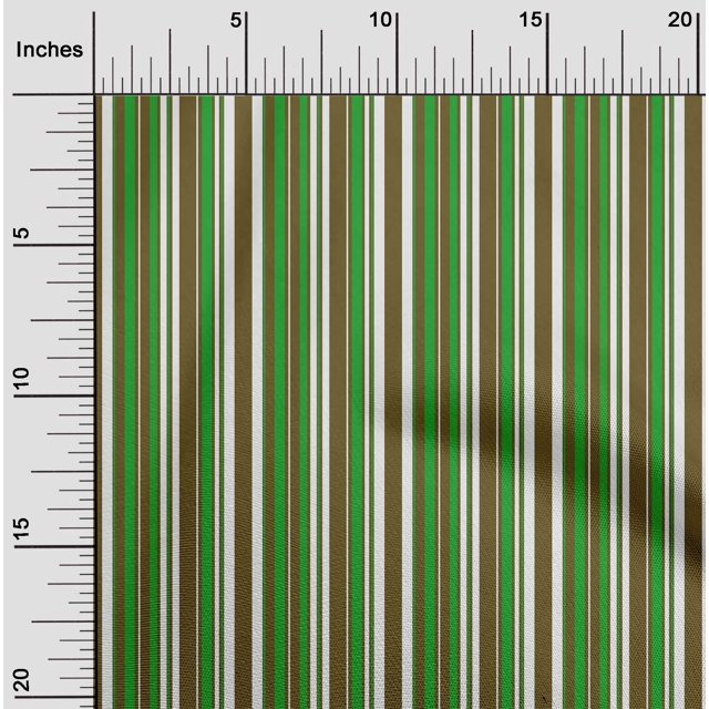 oneOone Polyester Lycra Dark Olive Green Fabric Stripes Craft Projects Decor Fabric Printed By The Yard 56 Inch Wide
