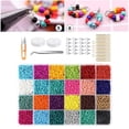 thumbnail image 4 of KLKCMS Glass Seed Beads Assorted Small Beads for DIY Jewelry Making Kit Crafts 3000pcs 3000pcs 4mm, 4 of 9
