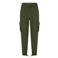 thumbnail image 3 of WRKEKC Cargo Pants for Men Pocket Patch Drawstring Multiple Pockets Straight Leg Work Pants Outdoor Fitness Pants for Active Wear, 3 of 5