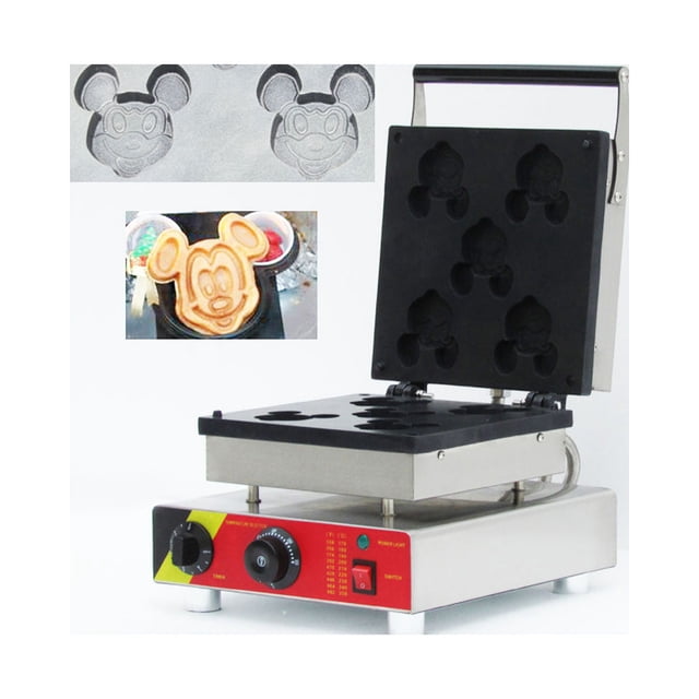 Mickey Mouse Shape Waffle Maker Cartoon Cake Machine 110V