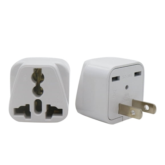 Hearth & Gear Adaptateur de Prise de Voyage Universel à 3 Broches Standard 5 15P Adaptateurs Électriques Prise 10A 250V Convertisseur d'Alimentation Universel UE UK vers CA