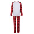 thumbnail image 2 of SMihono Pantalons en Lin Femmes Mode Grande Taille Pyjamas de Noël pour Famille Ensembles Assortis Combinaisons Pyjamas de Noël Assortis pour Famille Pyjamas à Manches Longues Ensemble Deux Pièces Maman Pantalons Larges Femmes, 2 of 9