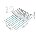 thumbnail image 2 of Green 9 Bar Foldable Pants Hanger Adjustable Stainless Steel Clothes organizer for Closet Space Saving Storage Rack 13.07X9.45X6.22 Inches Stainless Steel Green, 2 of 7