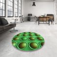 thumbnail image 4 of Ahgly Company Machine Washable Indoor Rectangle Transitional Neon Green Area Rugs, 3' x 5', 4 of 7