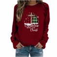 thumbnail image 2 of Sweatshirt de Noël pour Femmes 2023 Hauts Imprimé de Noël Col Rond Pull Blouse Ample Sweatshirt Sans Capuche en Solde, 2 of 7