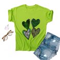thumbnail image 4 of QIPOPIQ T-Shirts à Manches Courtes pour Femmes à Col Ras du Cou T-Shirts de la Saint-Patrick T-Shirt Trèfle pour Dames T-Shirt Vert T-Shirts de la Saint-Patrick T-Shirts Léopard Cœur T-Shirts Amples pour les Fêtes T-Shirts Graphiques Offres, 4 of 4