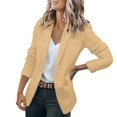 thumbnail image 1 of Ladies Fashion Casual Color Long Sleeve Lapel Suit Style Small Jacket, 1 of 6