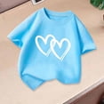 thumbnail image 2 of Diufon Hauts pour Garçons et Filles en Coton Doux Manches Courtes Col Rond Imprimé Saint-Valentin Pull Blouse, 2 of 5