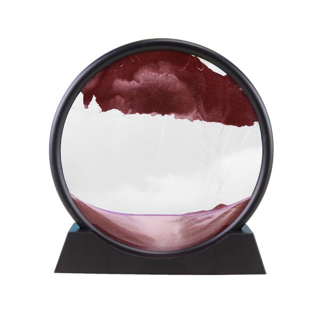 EDHITNR Liquidation Sable en Mouvement Art Image Ronde Verre 12 Pouces Sablier Sable Naturel Qui s'Écoule Image Sable en Mouvement Sablier 50 ml Black and Friday Deals 90 % off