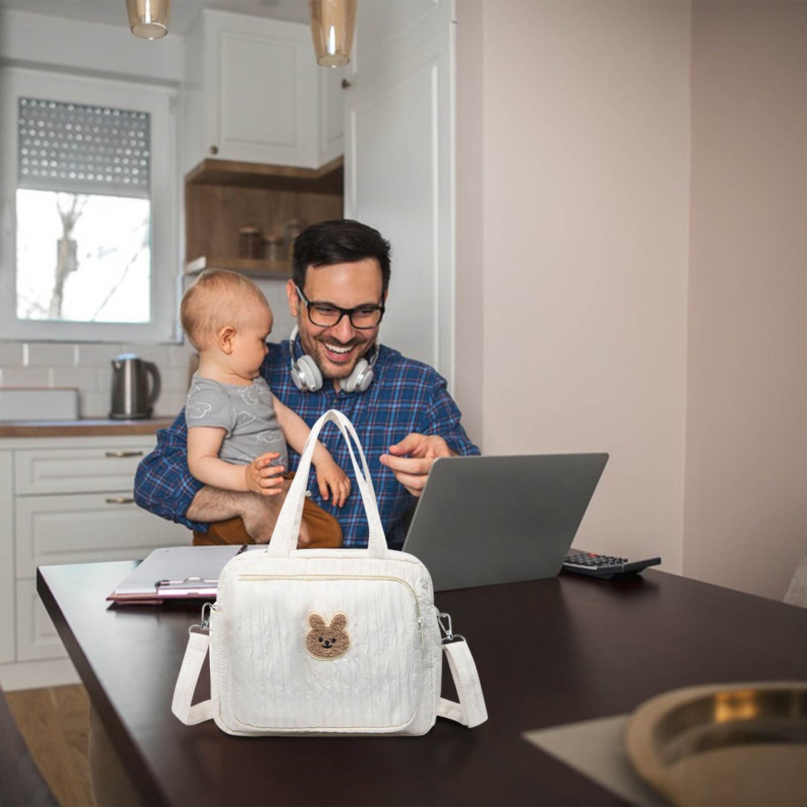 ZZkhGO Baby Diaper Bag, Cute Tote Bag with Insulated Pockets, Maternity Travel Storage Bag for Stroller Crossbody Carry