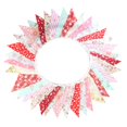 thumbnail image 1 of 33 Ft Vintage Flower Fabric Bunting Banner 36 Triangle Flag For Party Decor, 1 of 9
