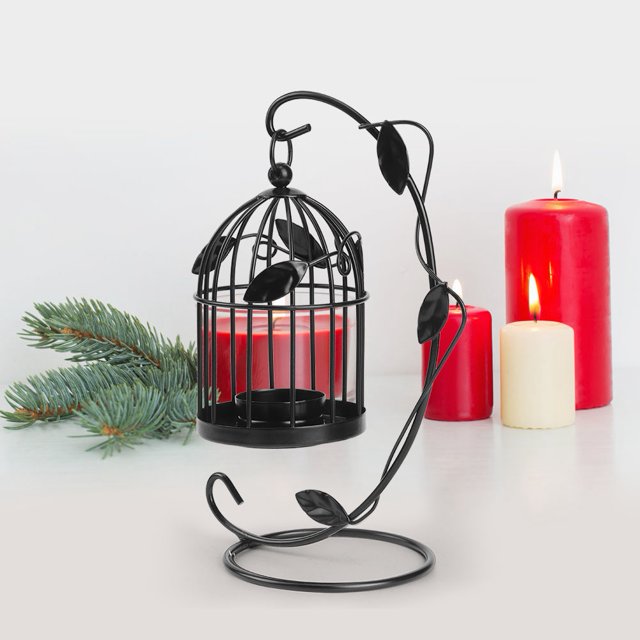 Modern Iron Candle Holder, Hollow Out Cage Design, Durable, for Home Decoration