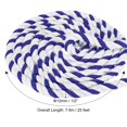 thumbnail image 2 of Unique Bargains 1/2Inch x 25Feet Natural Twisted Cotton Rope 3 Strand Tug of War Rope with Sealing Tape Blue White, 2 of 6