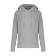 thumbnail image 4 of Swstbby Liquidation d'Automne! Hauts d'Automne pour Femmes Grande Taille, Chandail à Capuche à Manches Longues Col Rond Couleur Unie Gris TG, 4 of 4
