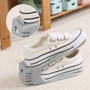Chmadoxn Shoe Rack for Closet, Storage Shoe Rack Double-layer Shoe Three-gear Adjustable Household Dormitory Artifact Tidying Slippers Shoe Cabinet Shoes Subrack shoe rack