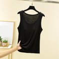 thumbnail image 2 of Débardeur pour Femme avec Soutien-Gorge Intégré, Camisoles Sans Manches pour Femmes Couleur Unie Col Rond Camisole Décontractée, Haut de Détente Doux pour Dormir pour l'Été, 2 of 9
