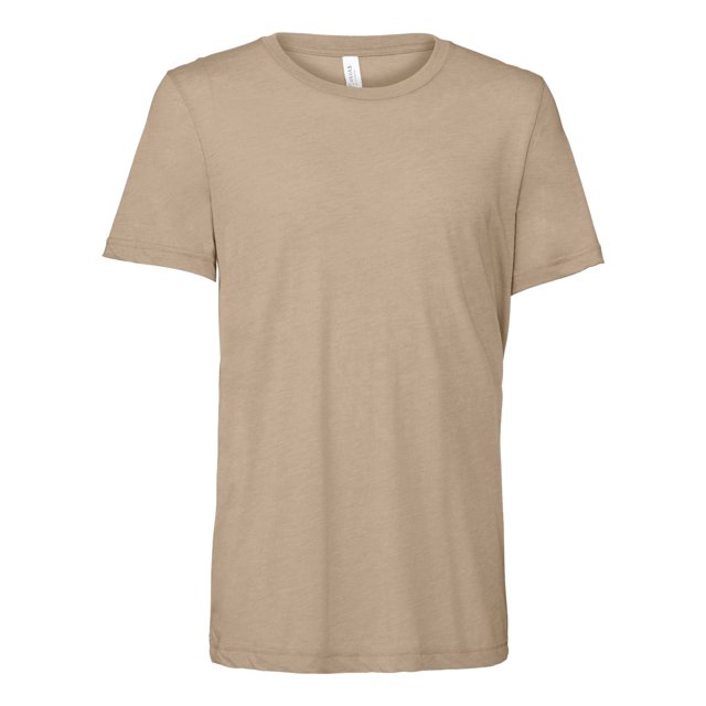 BELLA+CANVAS T-Shirt Unisexe Col Rond Triblend Manches Courtes, 2TG, Beige Triblend