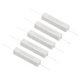 thumbnail image 1 of Unique Bargains 5Pcs 25 Ohm Resistors, 10W Ceramic Cement Resistor Power Cement Resistor Kit Tolerance 5% for Power Adapters Audio, 1 of 4