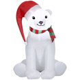 thumbnail image 1 of Christmas Airblown Santa with Bear, 1 of 6