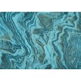 thumbnail image 1 of Ahgly Company Machine Washable Indoor Rectangle Transitional Teal Green Area Rugs, 8' x 10', 1 of 7