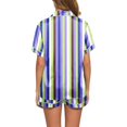 thumbnail image 4 of GDREDA Ensemble de Pyjama pour Femmes 2 Pcs Ensembles de Pyjama pyjamas pour Femmes Tigre Floral Imprimé Graphique Chemise à Boutons à Manches Courtes et Short Ensemble de Pyjama Femmes Ensembles de Pyjama pyjamas Bleu,P, 4 of 5