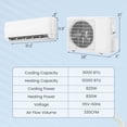 thumbnail image 4 of Giantex Mini Split AC, 9000 BTU Inverter Air Conditioner & Heater, AC Unit with Installation Kit, Cools up to 450 sq. Ft, 4 of 10
